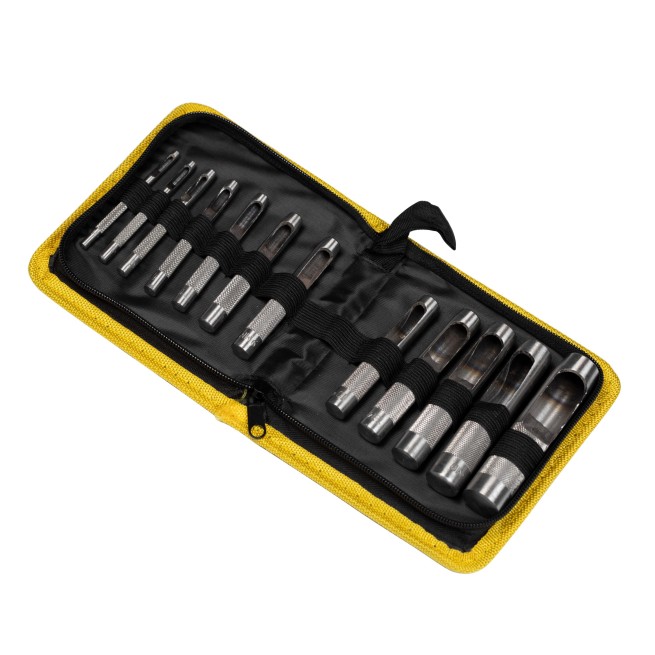 Набір пробійників для шкіри 12шт. (3;4;5;6;7;8;9;10;12;14;16;19 мм)