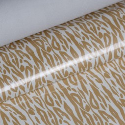 Кожа КРС ЛАК белый беж PRINT ЗЕБРА 1,2-1,4