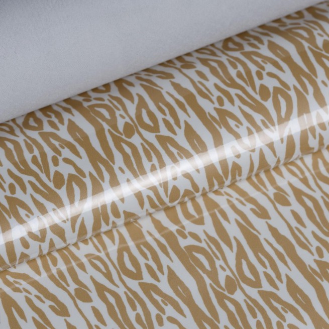 Шкіра ВРХ ЛАК білий беж ПРИНТ ЗЕБРА 1,2-1,4