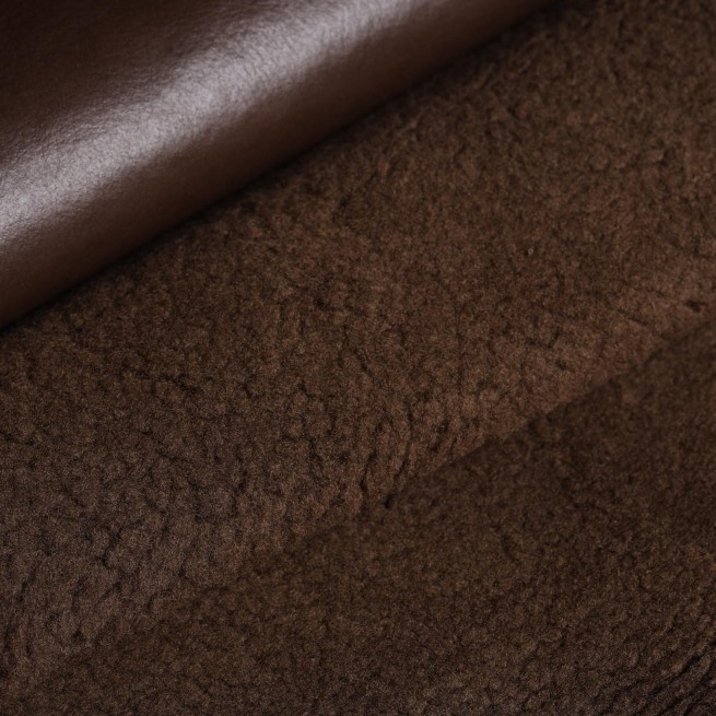 Хутро дублянкове Керлі DF Наппалан коричневий сепія 12мм т/т (фут)