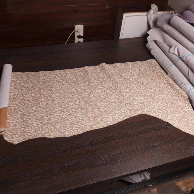 Шкіра ВРХ ЛАК білий беж ПРИНТ ЗЕБРА 1,2-1,4