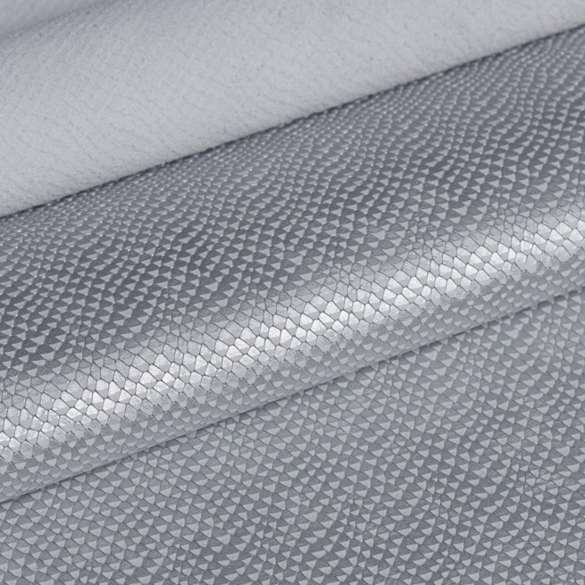 Шкіра ВРХ сріблястий сірий STAMP ЗМІЯ 1,2-1,4