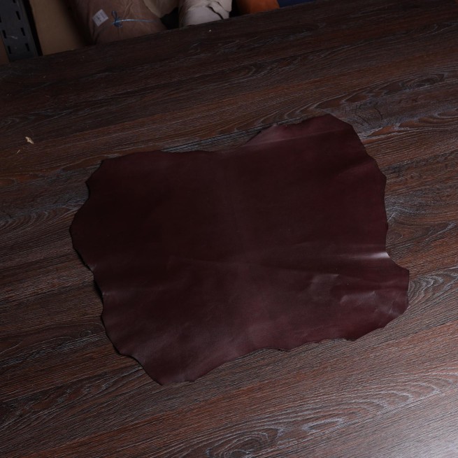 Шкіряний підклад шевро коричневий глянець FUDGE 0,7