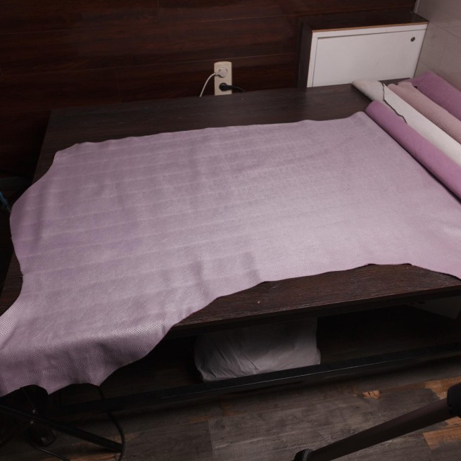 Шкіра ВРХ срібло фіолет STAMP ІГУАНА 1,2-1,4