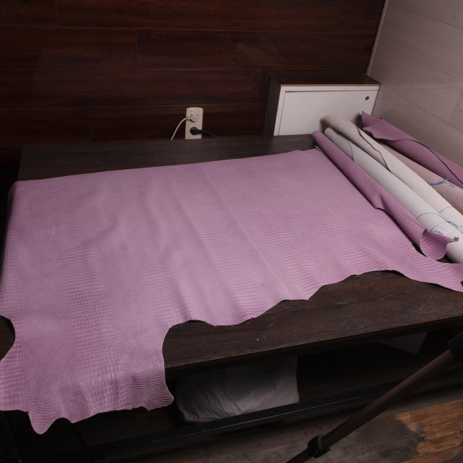 Шкіра ВРХ фіолет STAMP КРОКО 1,2-1,4