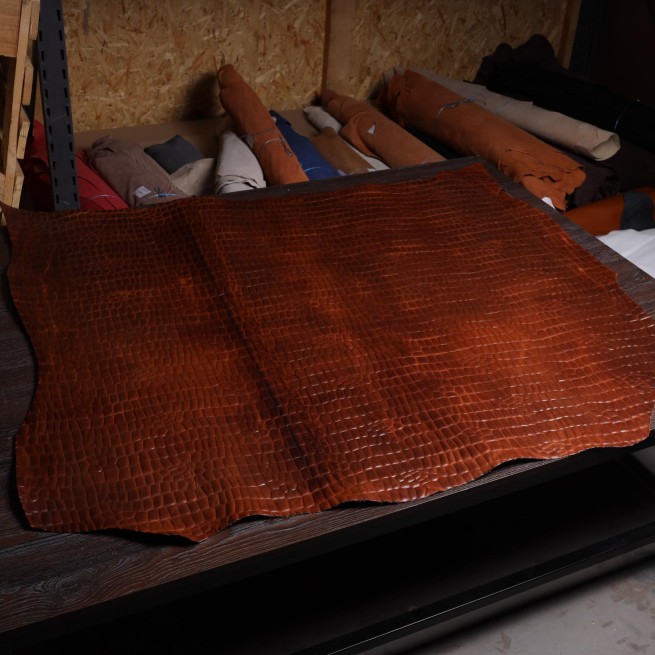 Воріт ВРХ Vegetale Крокодил Croco коричневий коньяк 1,1-1,3