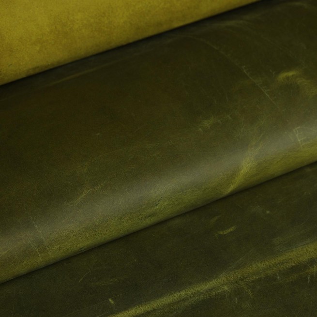 Шкіра ВРХ зелений Crazy Olio LIME 1,2-1,4