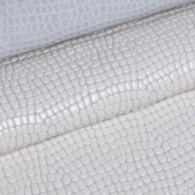 Шкіра КРС ЛАК біла STAMP КРОКО 1,2-1,4