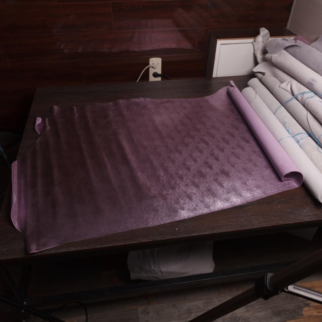 Шкіра ВРХ фіолетова STAMP SAFFIANO 1,2-1,4