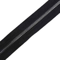 Блискавка метал TECHNO рулонна 3мм чорний/нікель