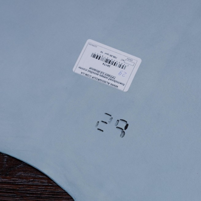 Шкіряний підклад шевро блакитний н/глянець TIFFANY 0,8