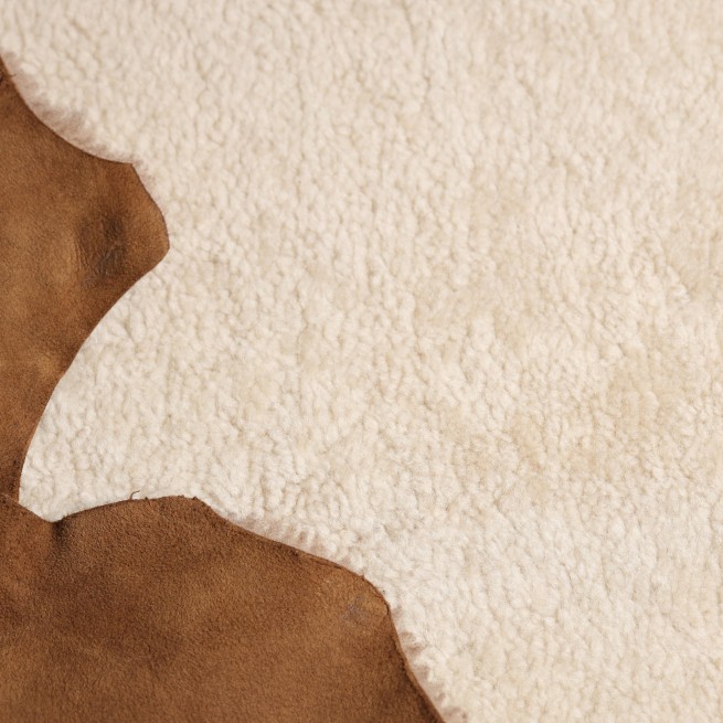 Хутро дублянкове Інтерфіно замш коричн-беж м2