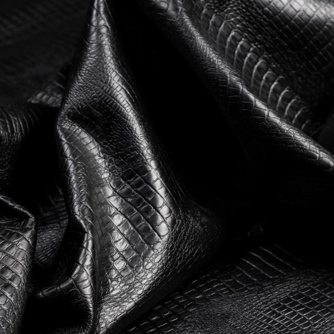 Шкіра ВРХ Крокодил БЕБІ чорний 0,9-1,1