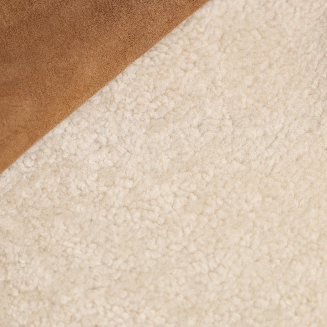 Хутро дублянкове Інтерфіно замш коричн-беж м2