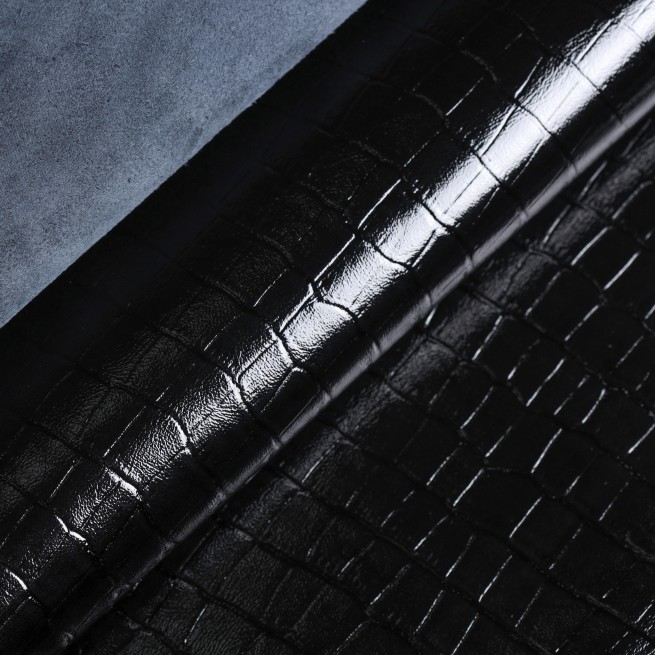 Шкіра ВРХ КРОКОДІЛ наплак чорний 1,0-1,2