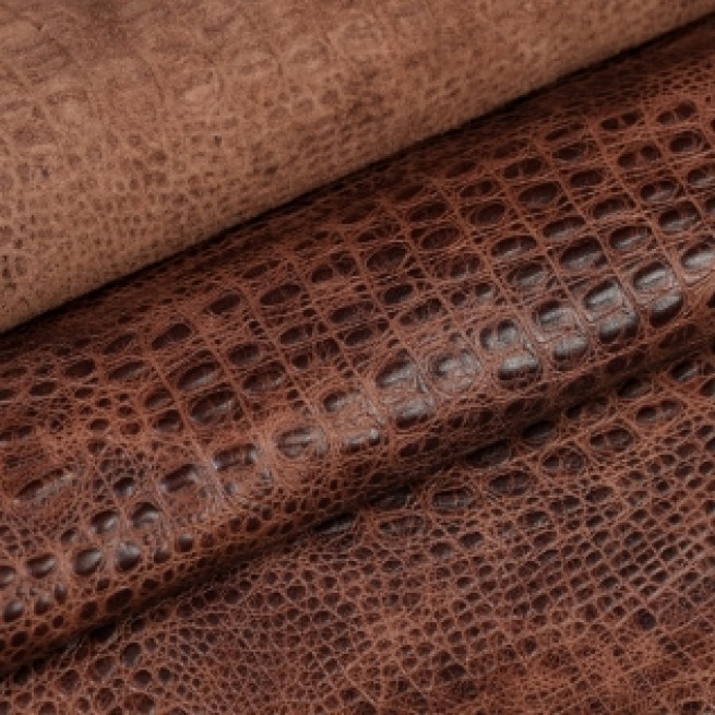 Шкіра ВРХ Крокодил BebiZ коричневий ТАБАК 1,0-1,2 Туреччина