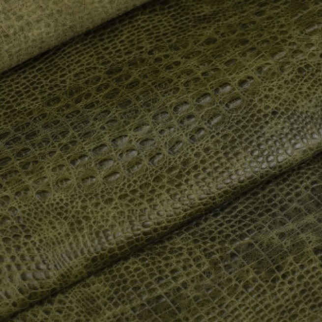 Шкіра ВРХ Крокодил BebiZ зелений ЛИСТЯ 1,0-1,2 Туреччина