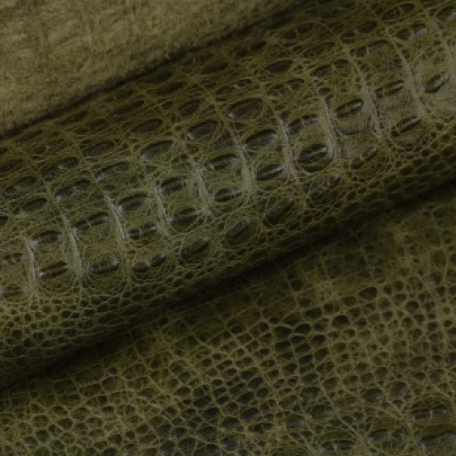 Шкіра ВРХ Крокодил BebiZ зелений ЛИСТЯ 1,0-1,2 Туреччина