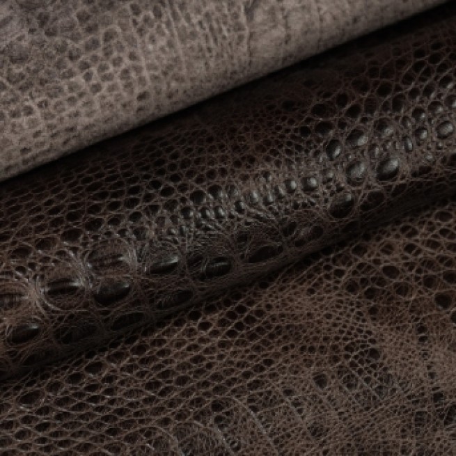 Шкіра ВРХ Крокодил BebiZ коричневий КАВА 1,0-1,2 Туреччина