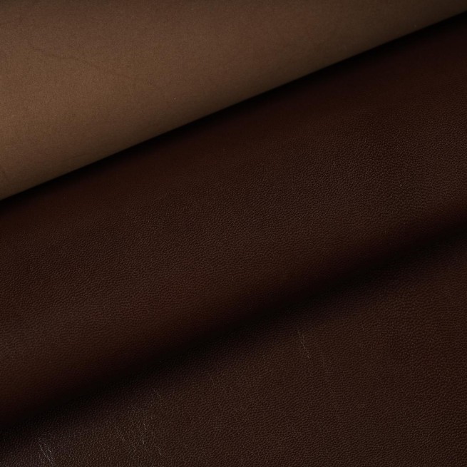 Кожподклад шевро коричневый BRUNETTE 0,5 глянец