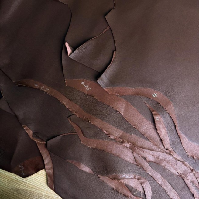 Шкіра одягова вівця стрейч коричневий 0,6-0,7