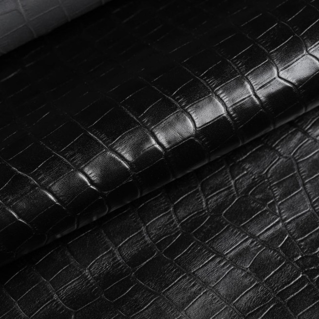 Шкіра ВРХ Крокодил ALIGO чорний глянець 1,1-1,3