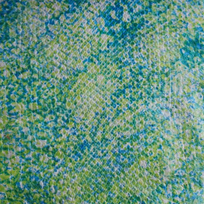 Пітон натуральний №36 зелено-жовто-блакитний