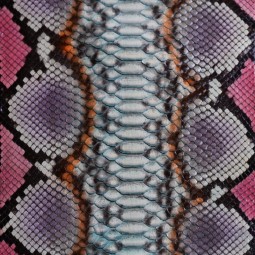 Пітон натуральний №24 CURTUS блакитно-сіро-рожевий глянець