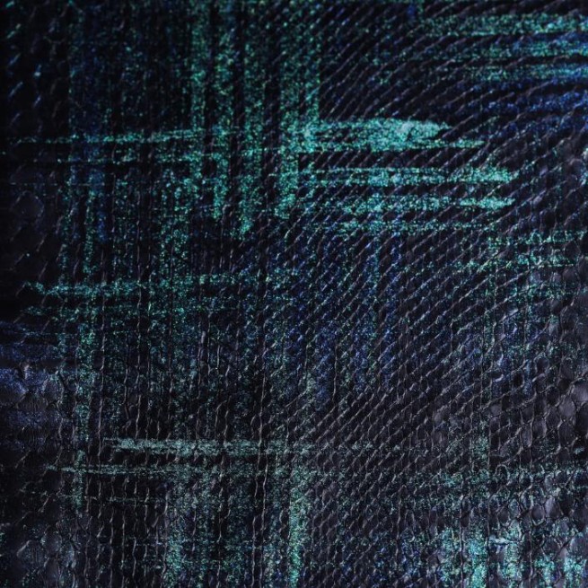 Пітон натуральний №11 синій клітинка