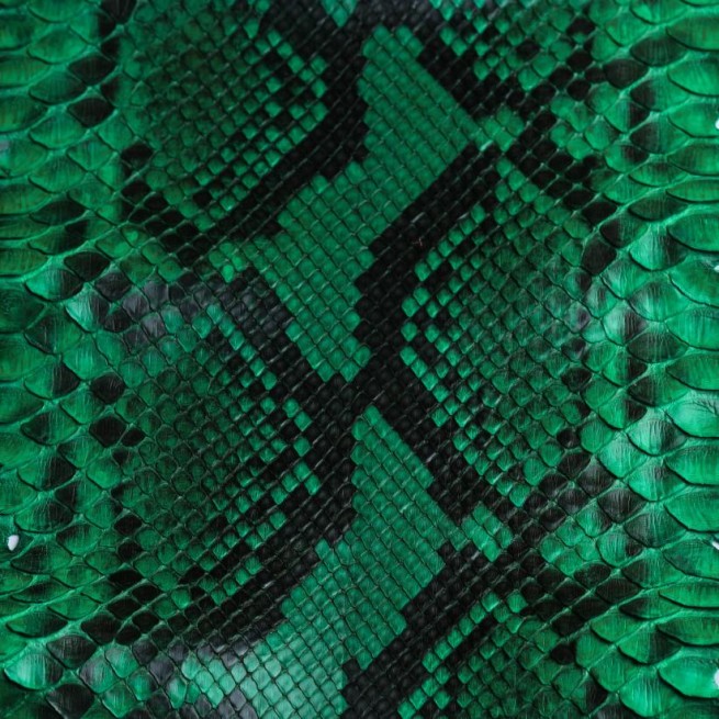 Пітон натуральний №9 зелений п/глянець