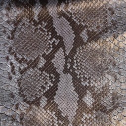 Питон натуральный №13 серый с бронзой