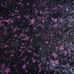 Пітон натуральний №20 чорний з рожевим