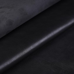 Шкіра шевро чорний BAMBY глянець 1,1-1,2