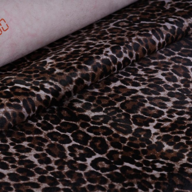 Хутро поні PRINT БЕБІ ЯГУАР сіро-коричневий з чорним