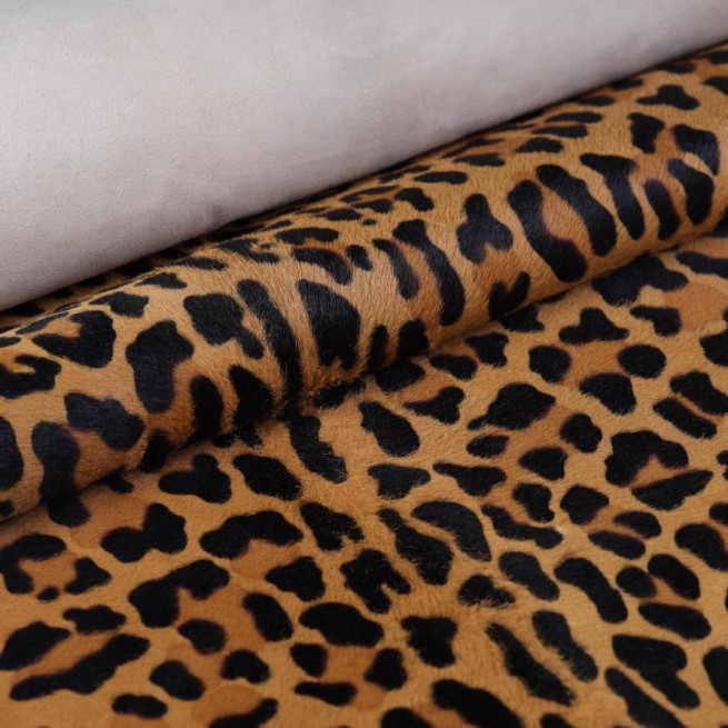 Хутро поні PRINT БЕБІ ЯГУАР пісочний з чорним