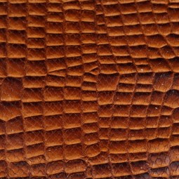 Пітон натуральний коричневий коньяк з тисненням КРОКО