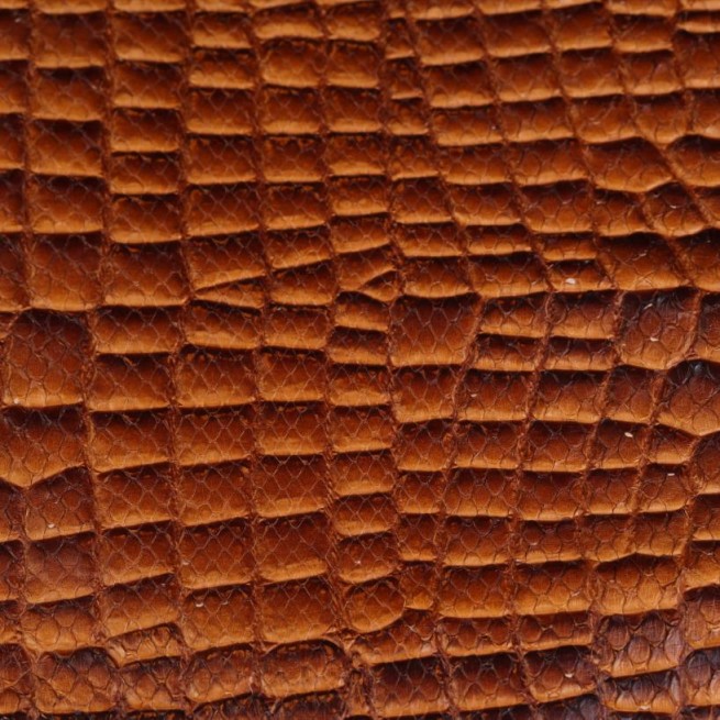 Пітон натуральний коричневий коньяк з тисненням КРОКО