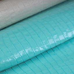 Шматок шкіри зелений м`ята ЛАК STAMP CROCO 1,1 мм