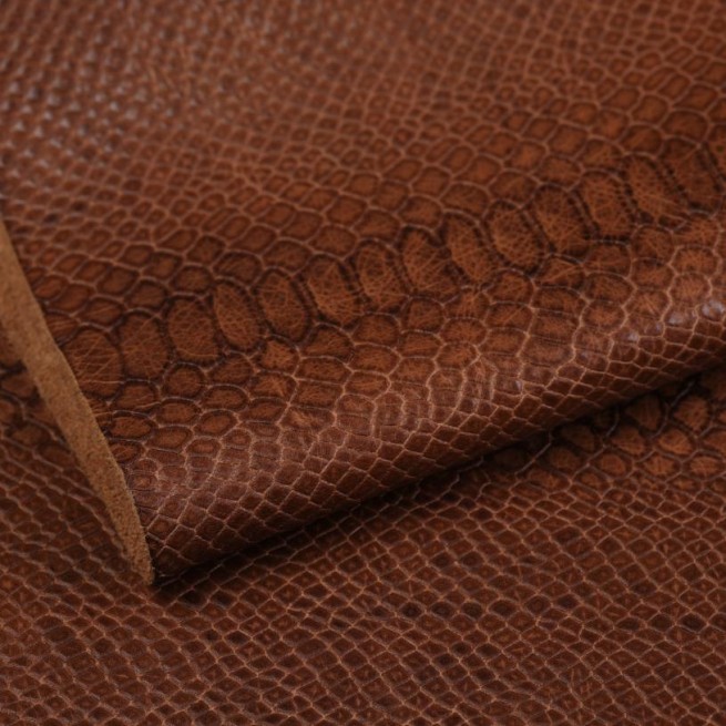 Шкіра ВРХ Пітон Asya коричневий COGNAC 1,0-1,1